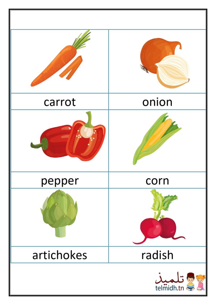 vegetables anglais